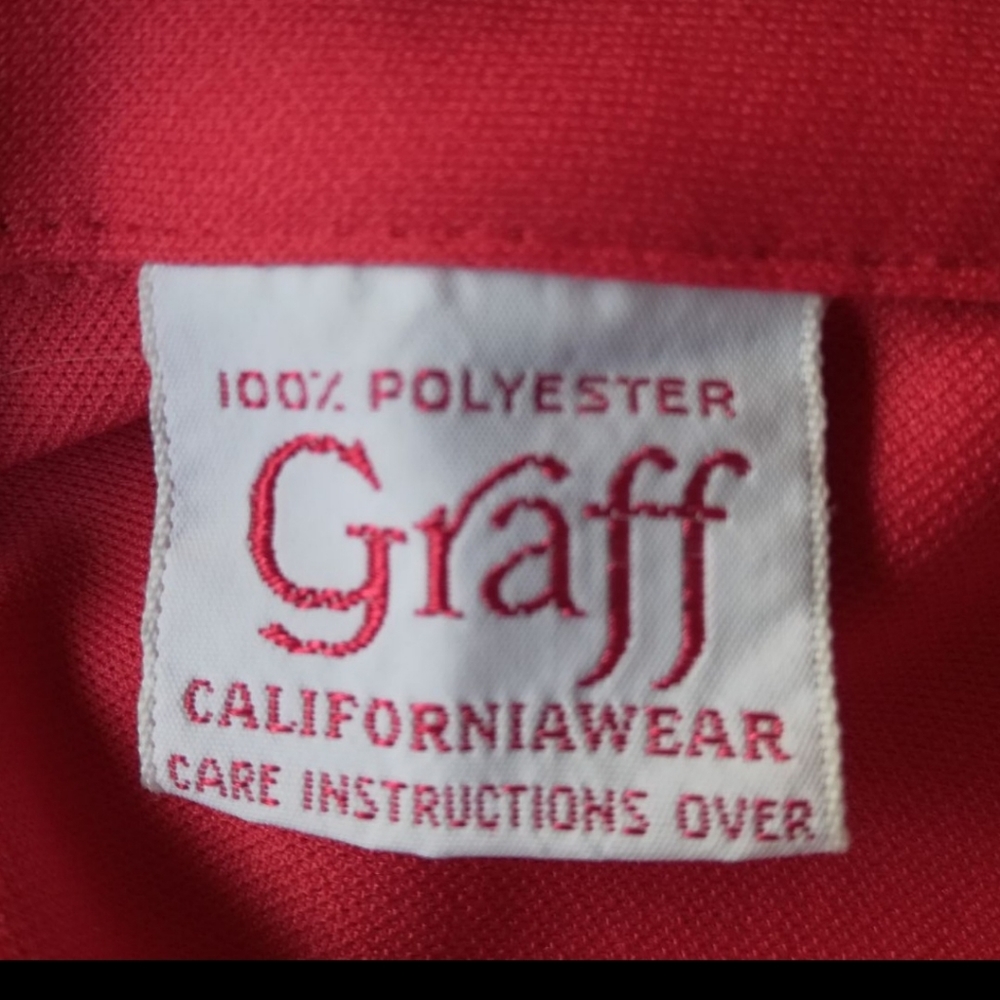 Vintage Red Polyester Blouse - image 5